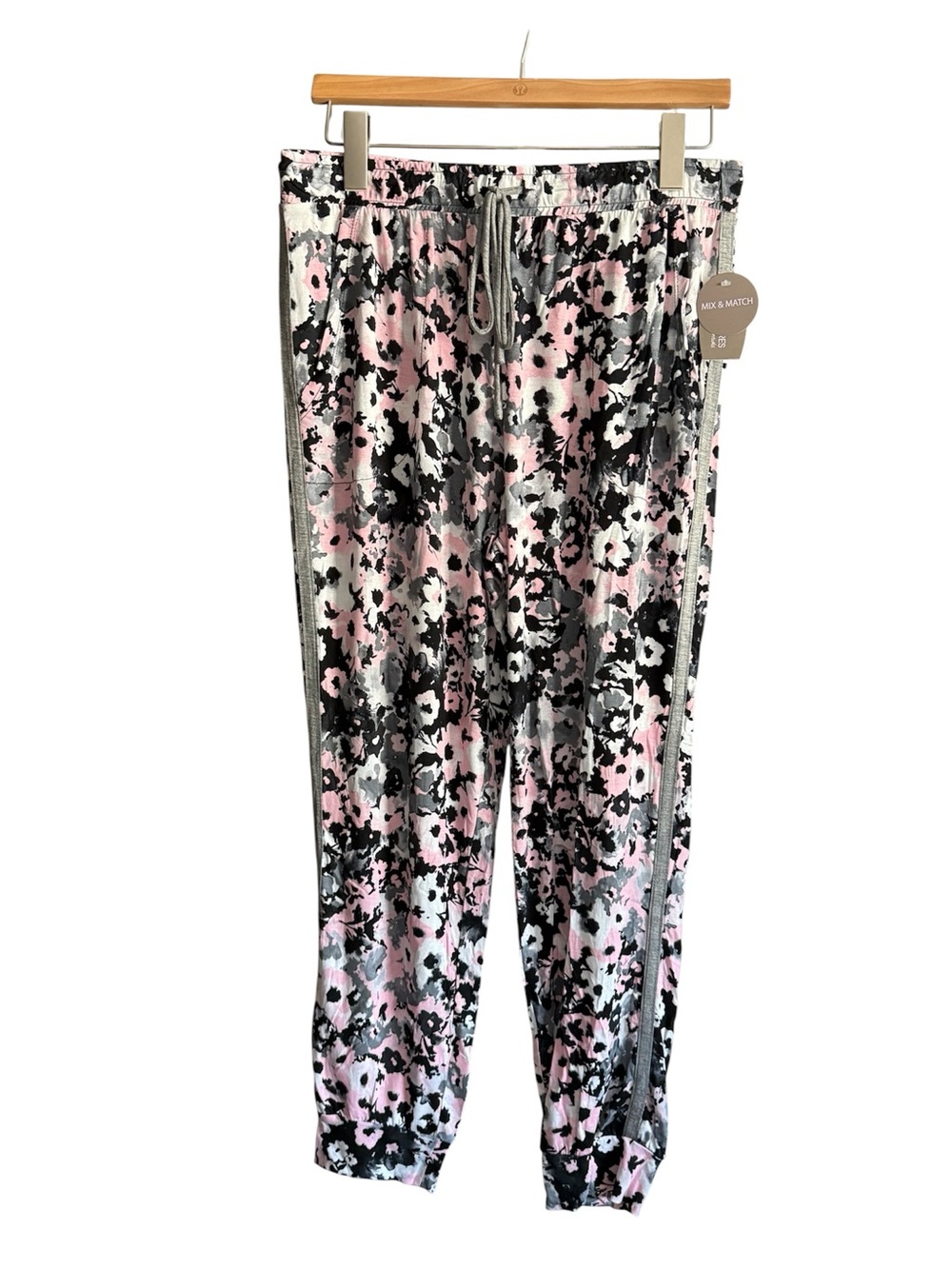Secret Treasures Pink and Black Floral Pajama Pants